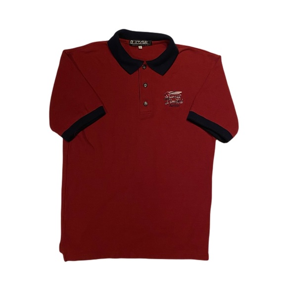 Vintage 80s Embroidered Amtrak Polo